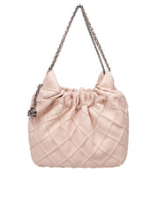 TORY BURCH FLEMING MINI HOBO BAG IN PINK LEATHER