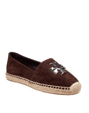 TORY BURCH ELEANOR SUEDE ESPADRILLE BROWN