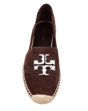 TORY BURCH ELEANOR SUEDE ESPADRILLE BROWN