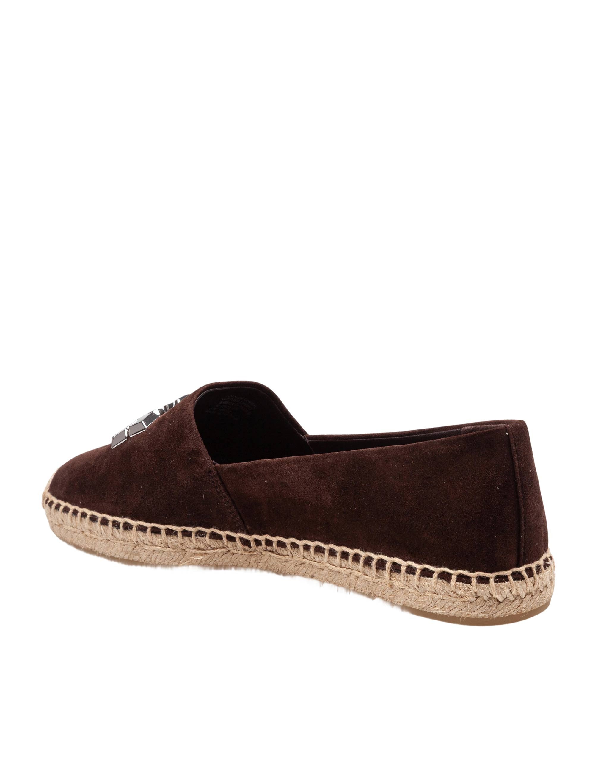 TORY BURCH ELEANOR SUEDE ESPADRILLE BROWN