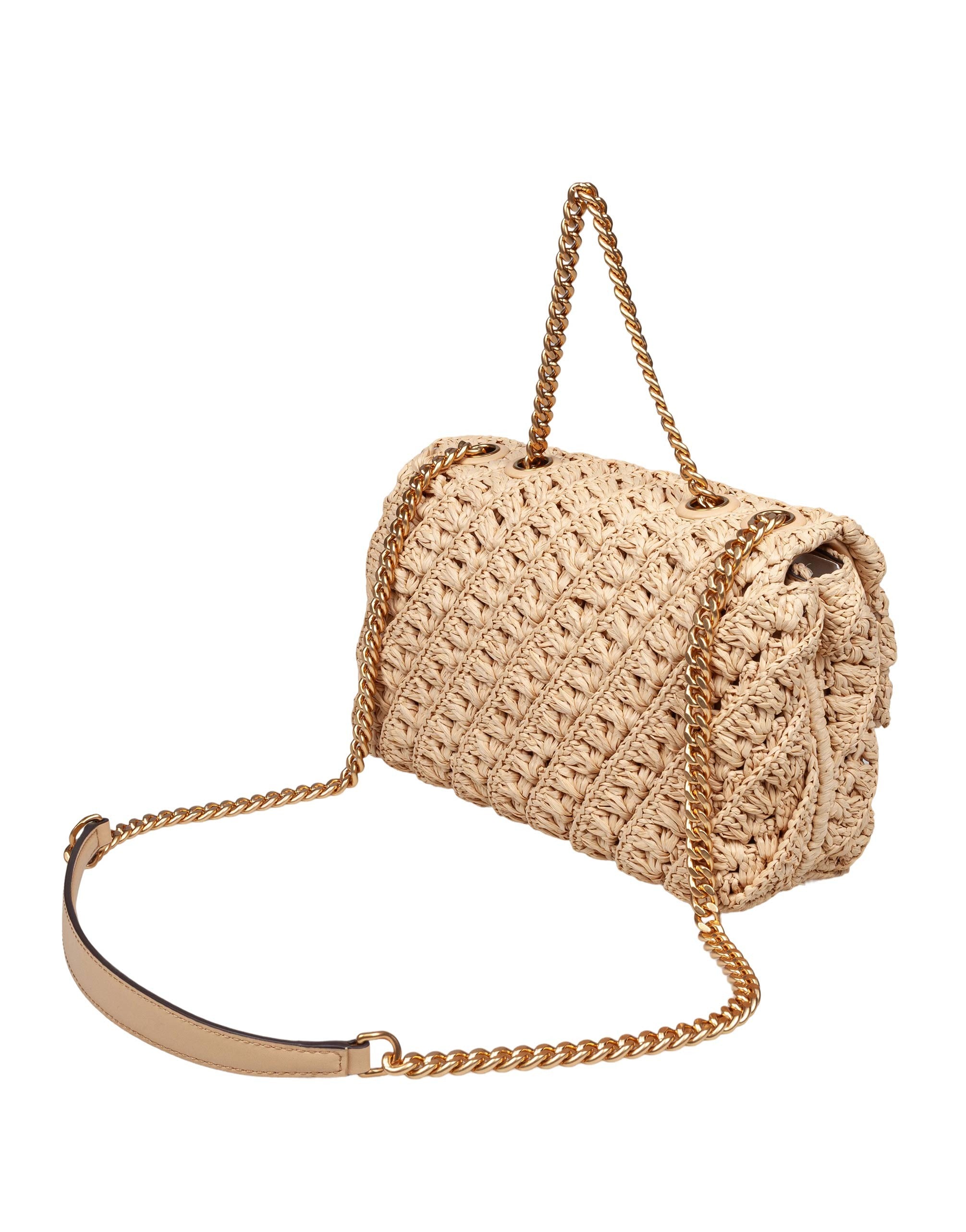 TORY BURCH KIRA WOVEN SMALL CONVERTIBLE SHOULDER BAG