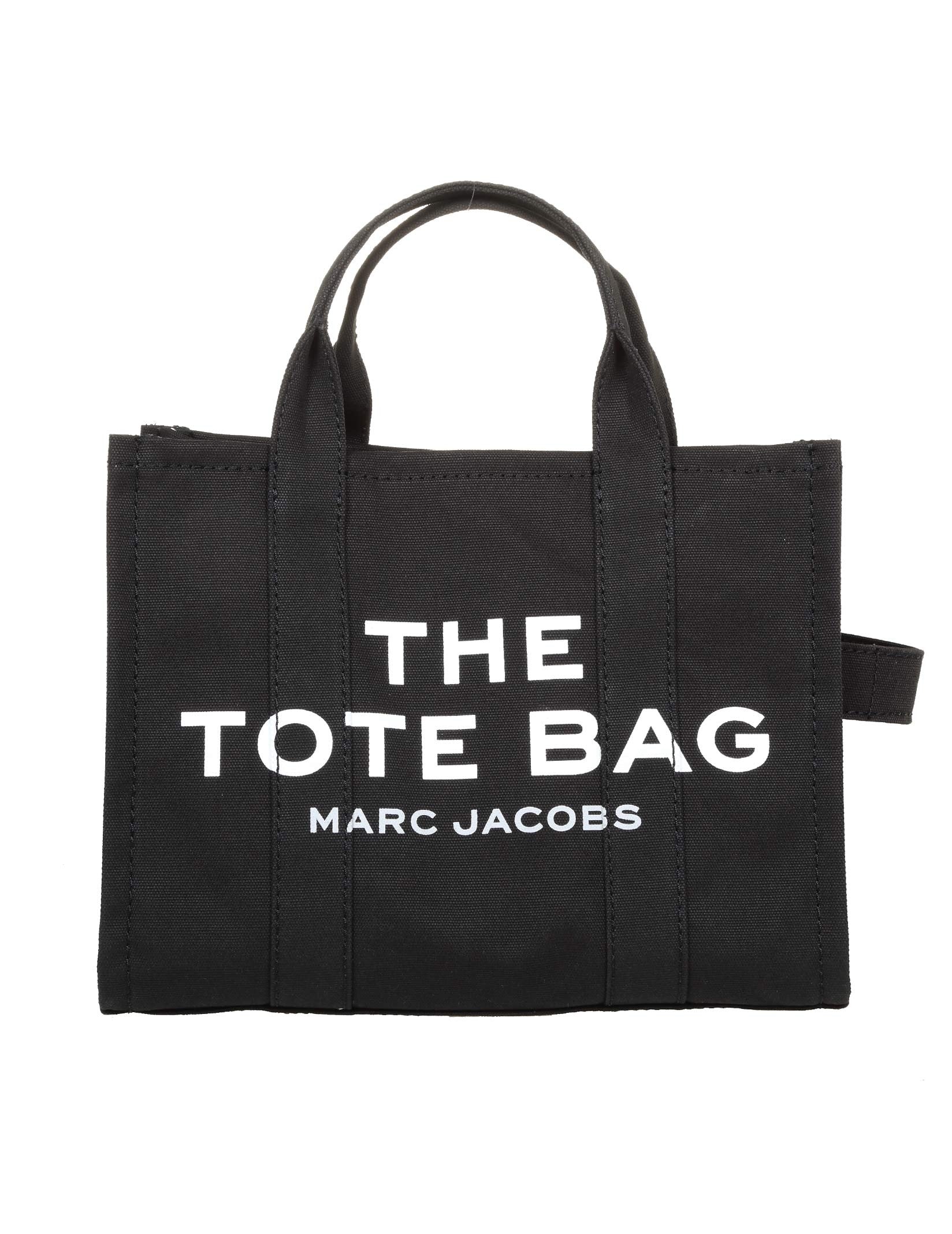 MARC JACOBS THE MEDIUM TOTE IN BLACK CANVAS