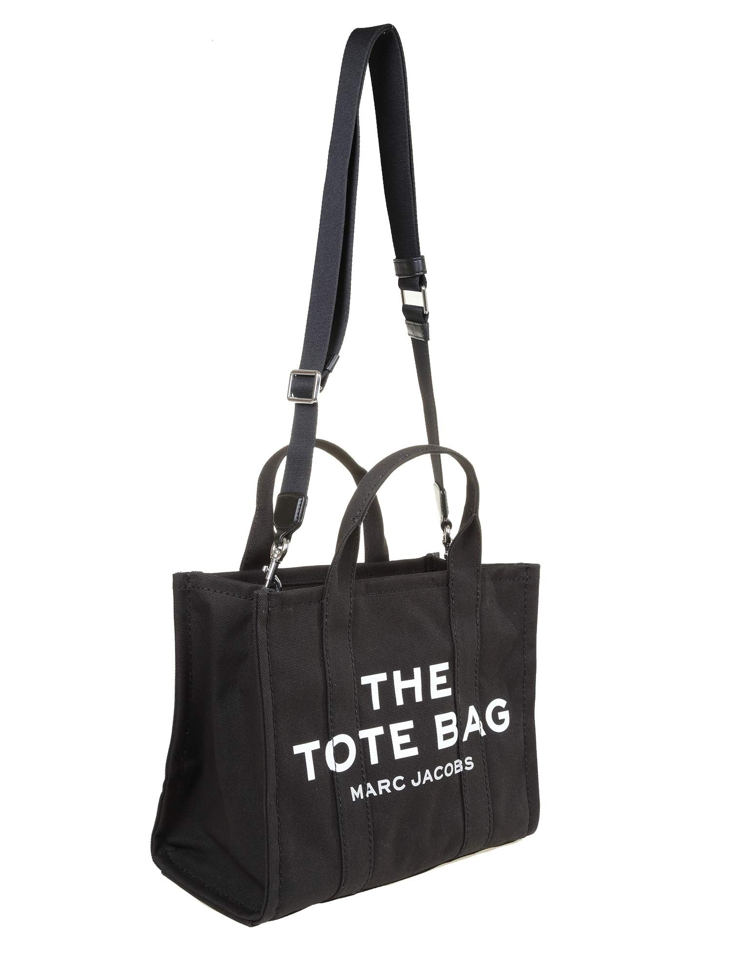 MARC JACOBS THE MEDIUM TOTE IN BLACK CANVAS