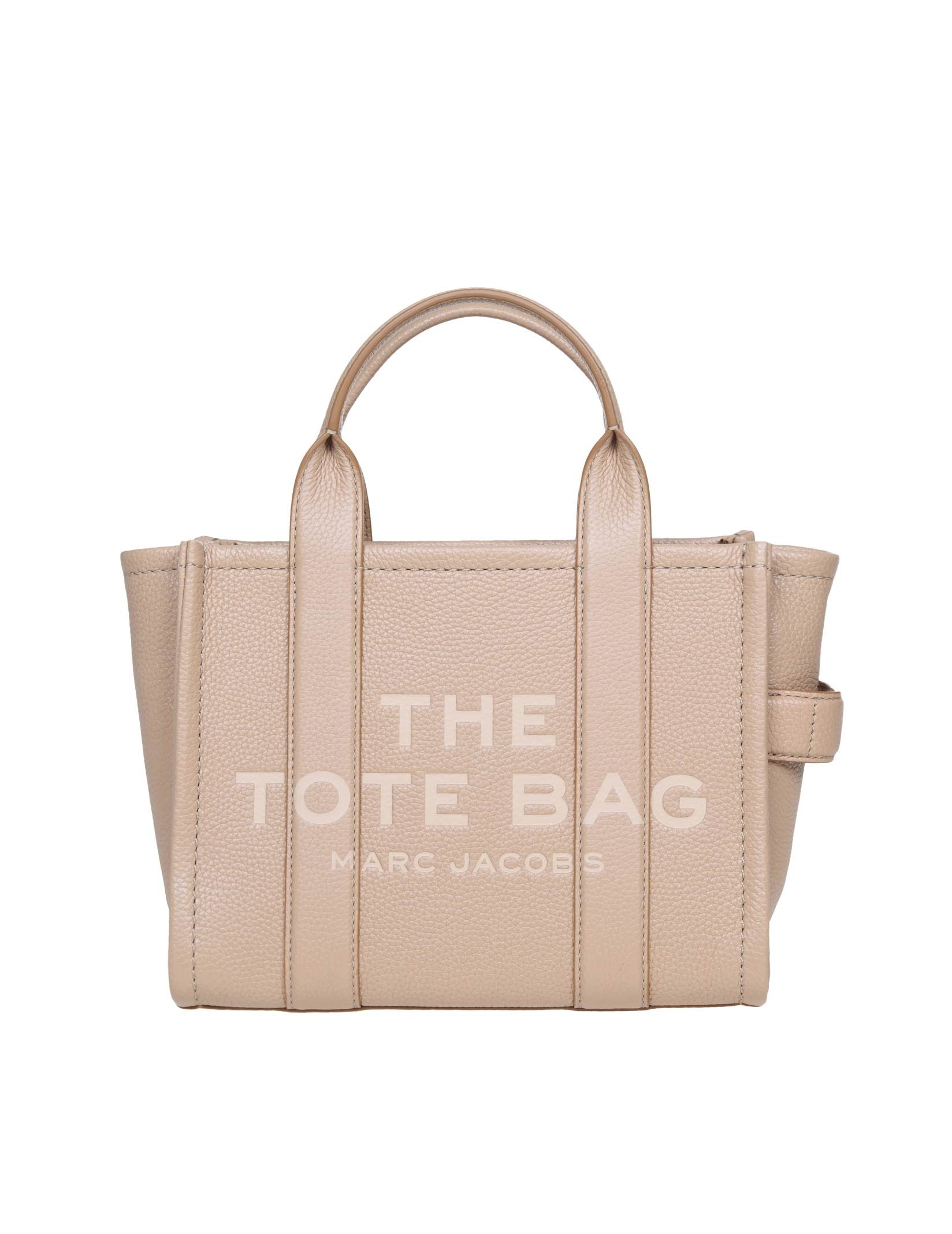 MARC JACOBS THE SMALL TOTE IN CAMEL COLOR LEATHER