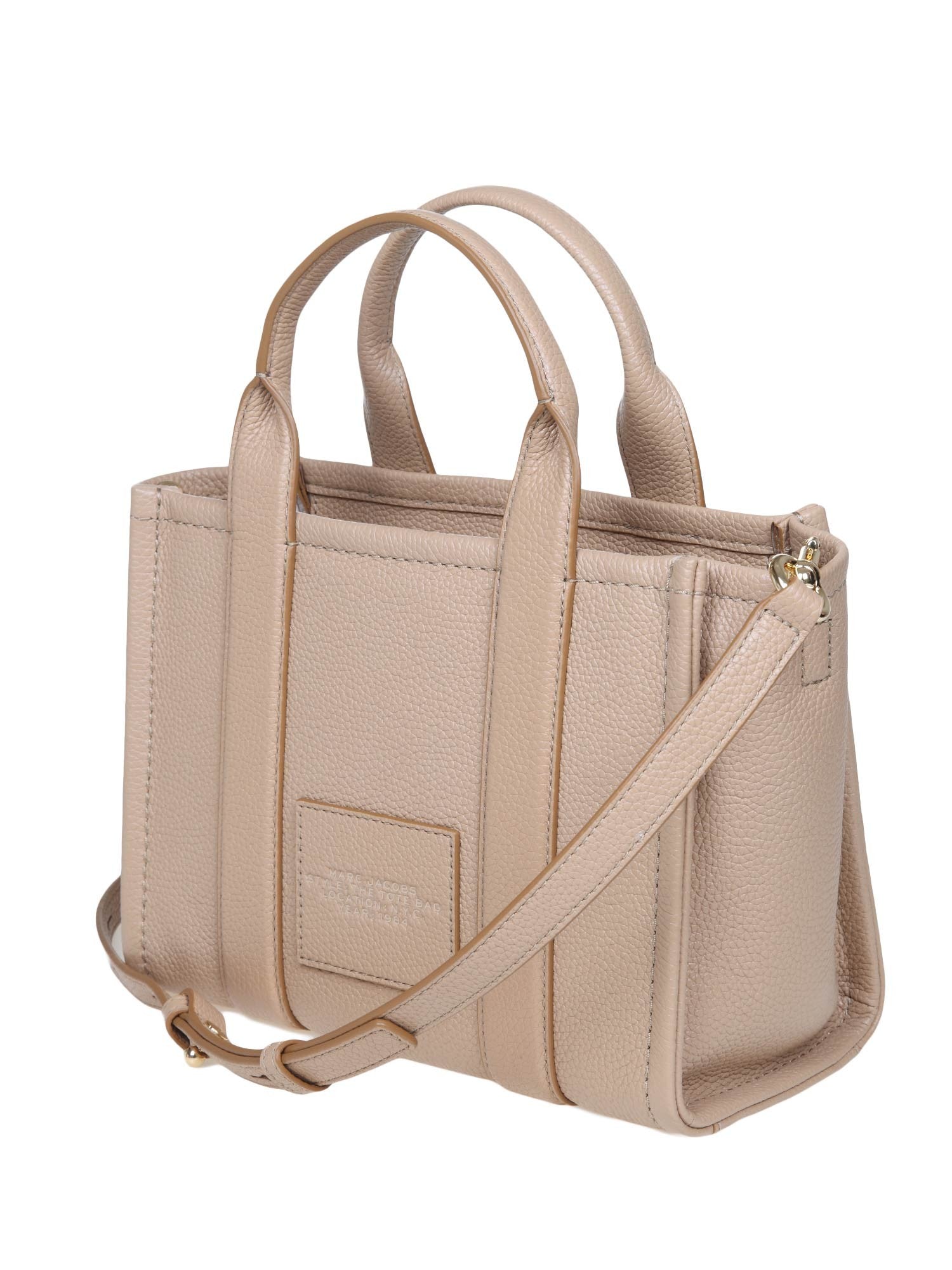 MARC JACOBS THE SMALL TOTE IN CAMEL COLOR LEATHER