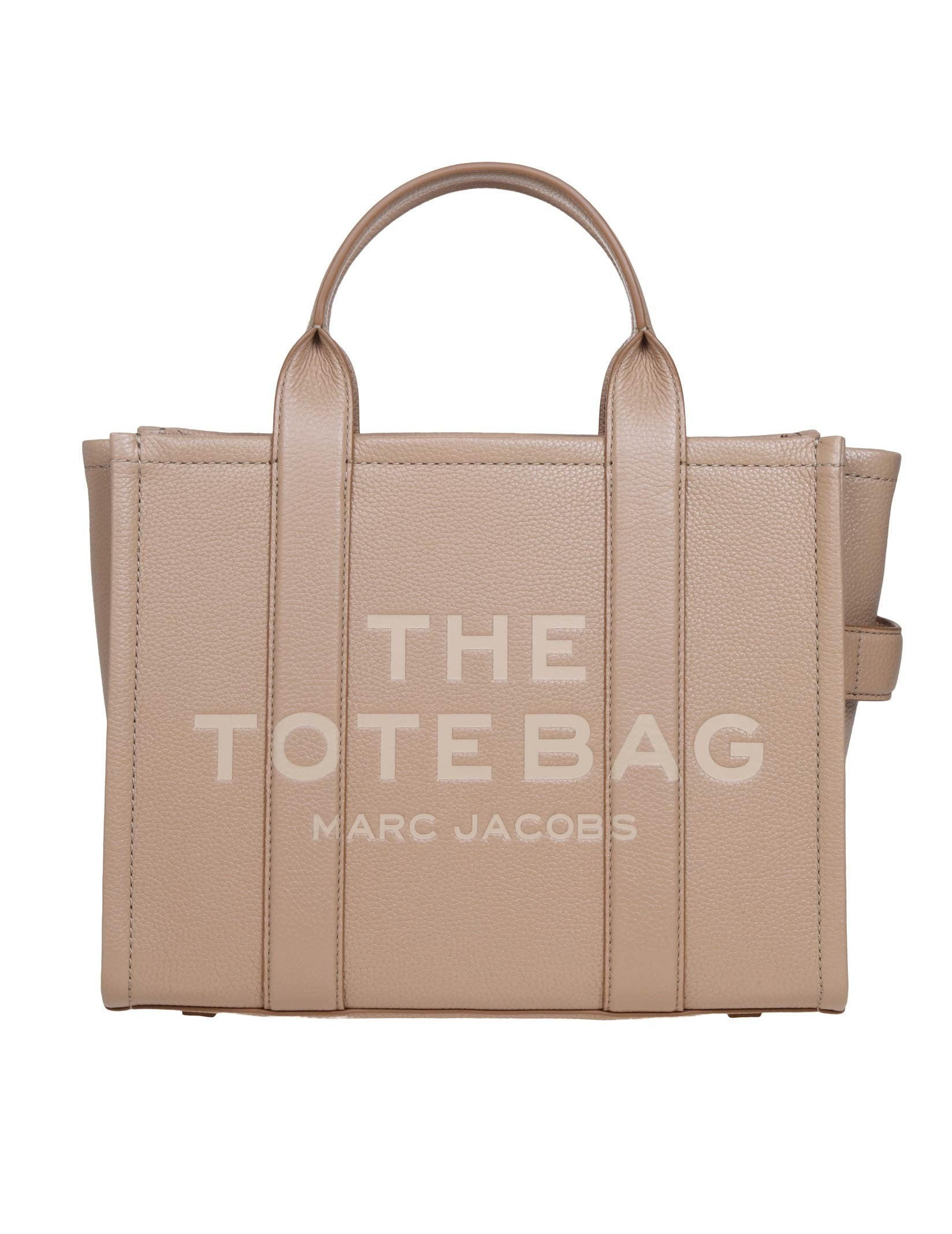 MARC JACOBS MEDIUM TOTE IN PELLE COLORE CEMENTO