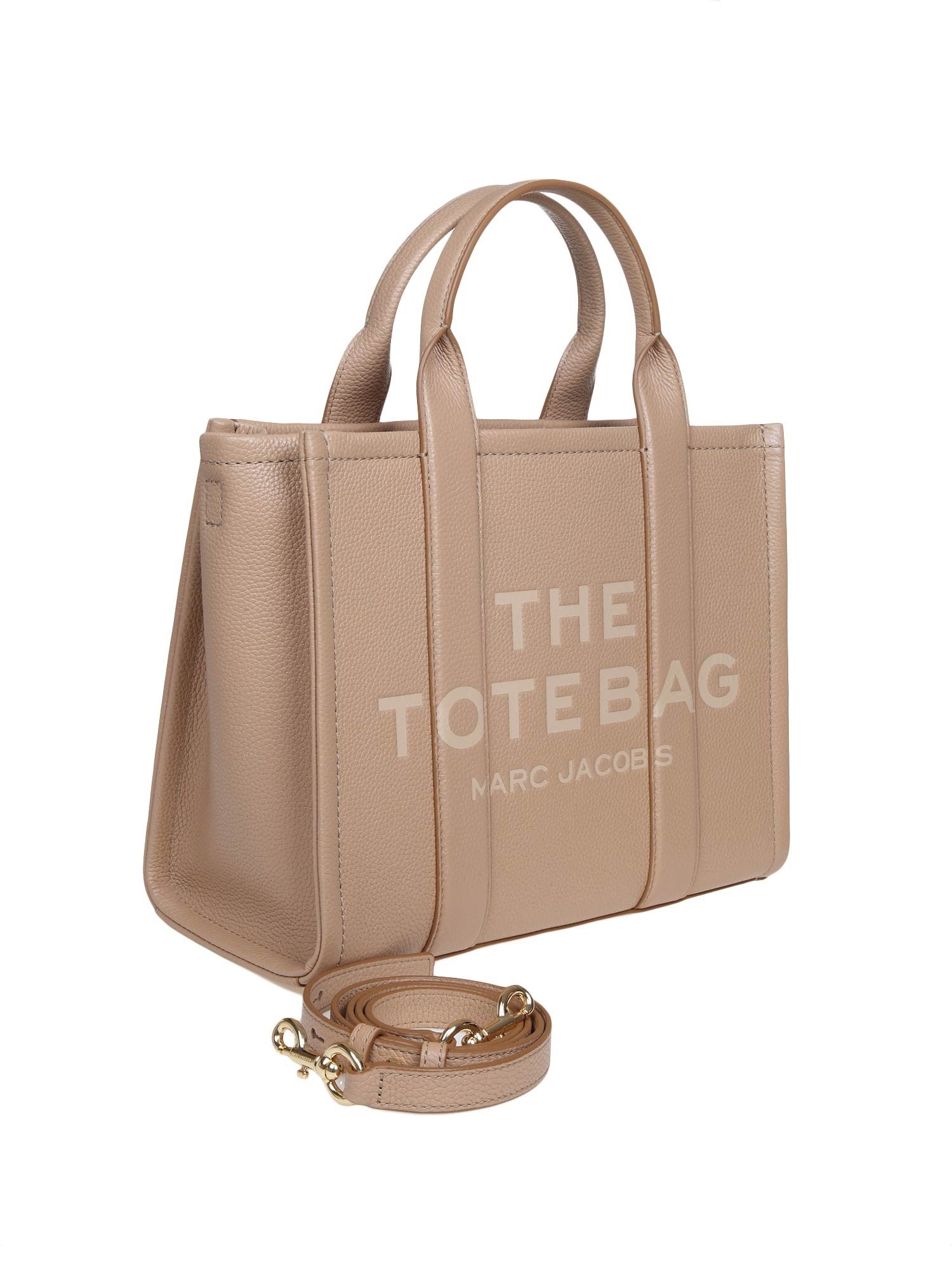 MARC JACOBS MEDIUM TOTE IN PELLE COLORE CEMENTO