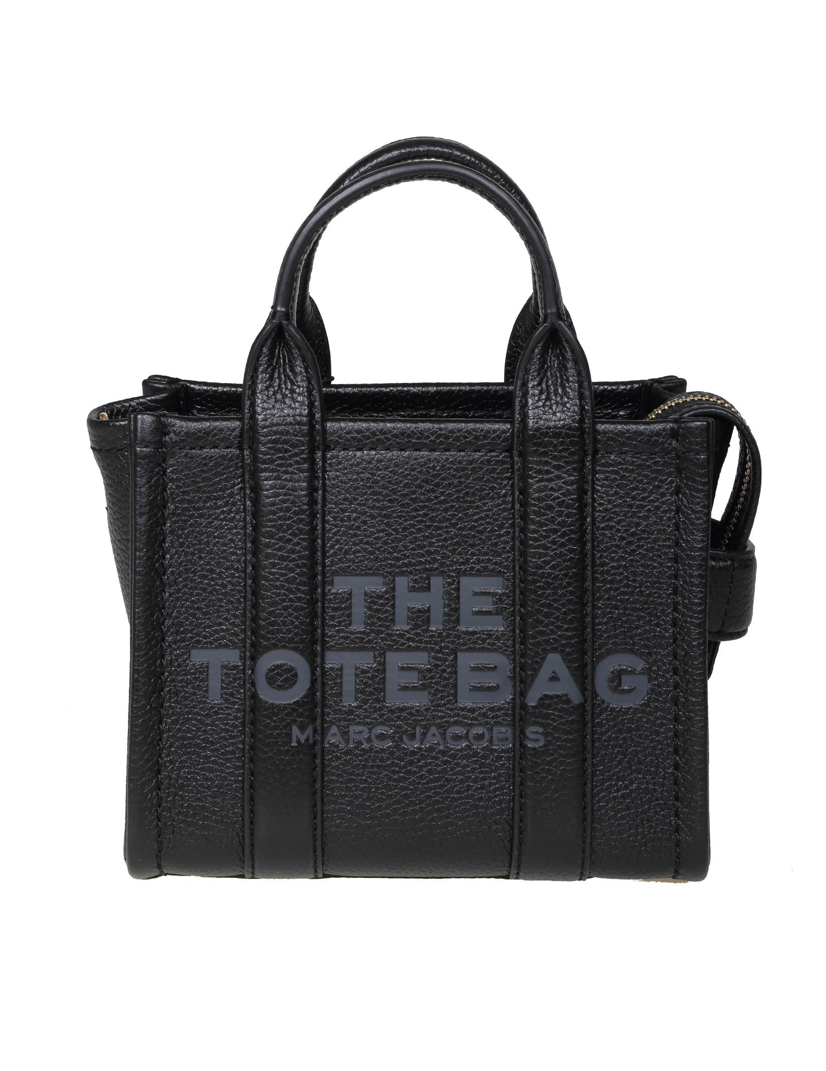MARC JACOBS SMALL TOTE IN BLACK LEATHER