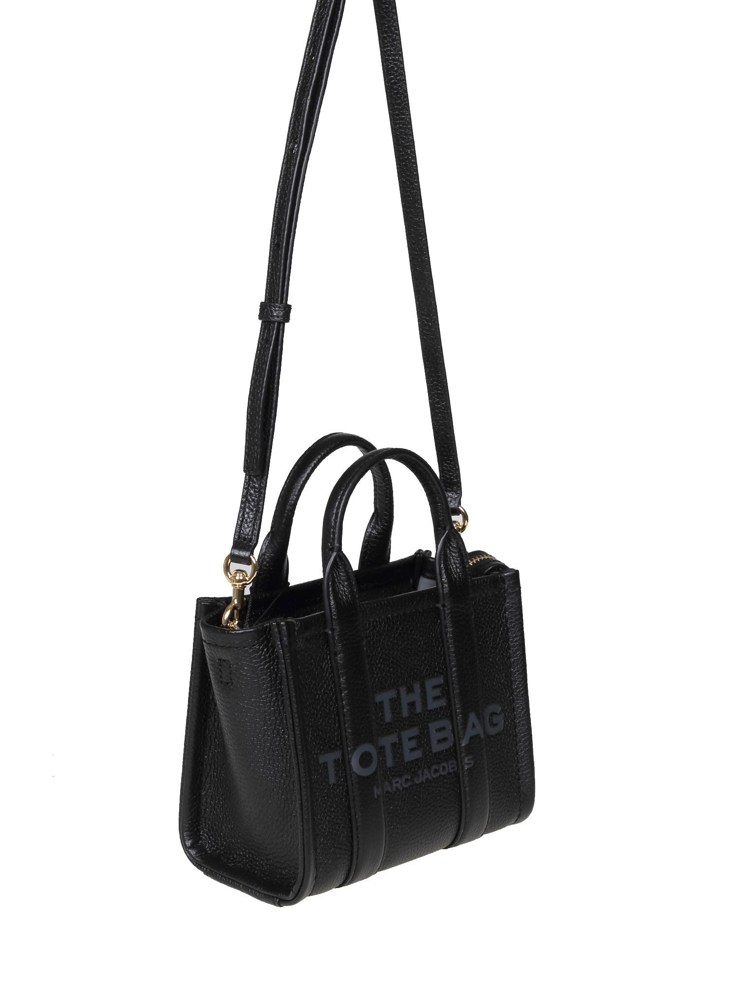 MARC JACOBS SMALL TOTE IN BLACK LEATHER