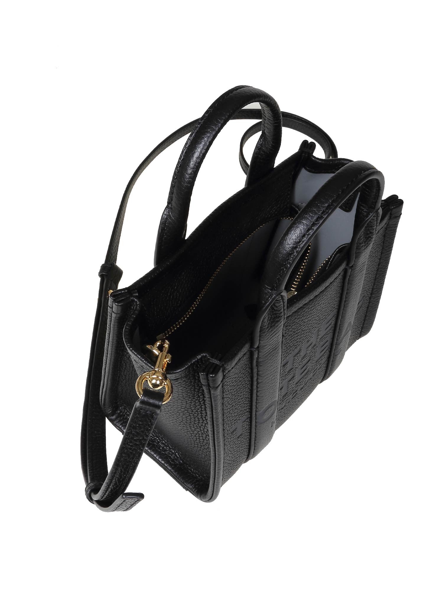 MARC JACOBS SMALL TOTE IN BLACK LEATHER