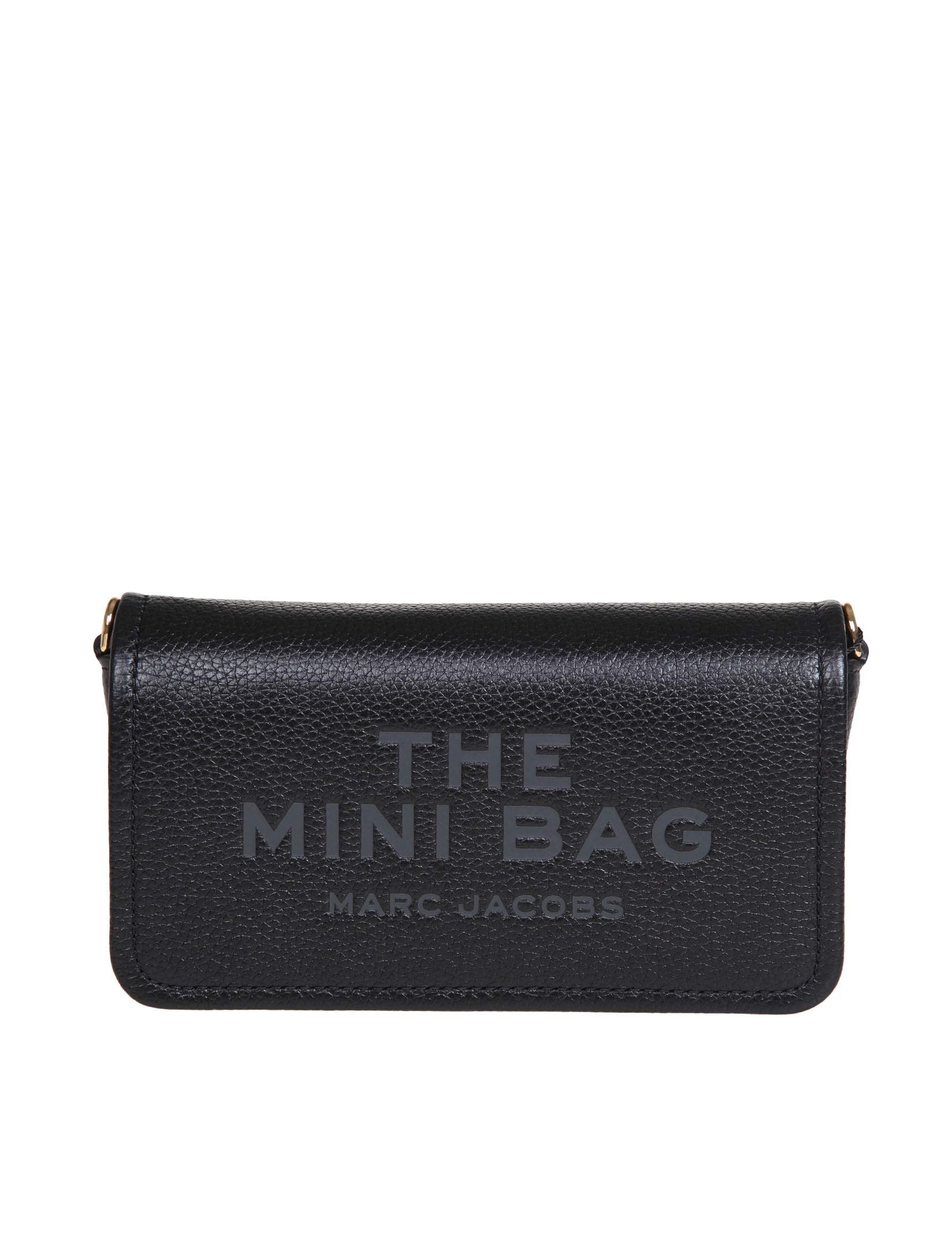 MARC JACOBS THE MINI BAG IN PELLE COLORE NERO CON LOGO