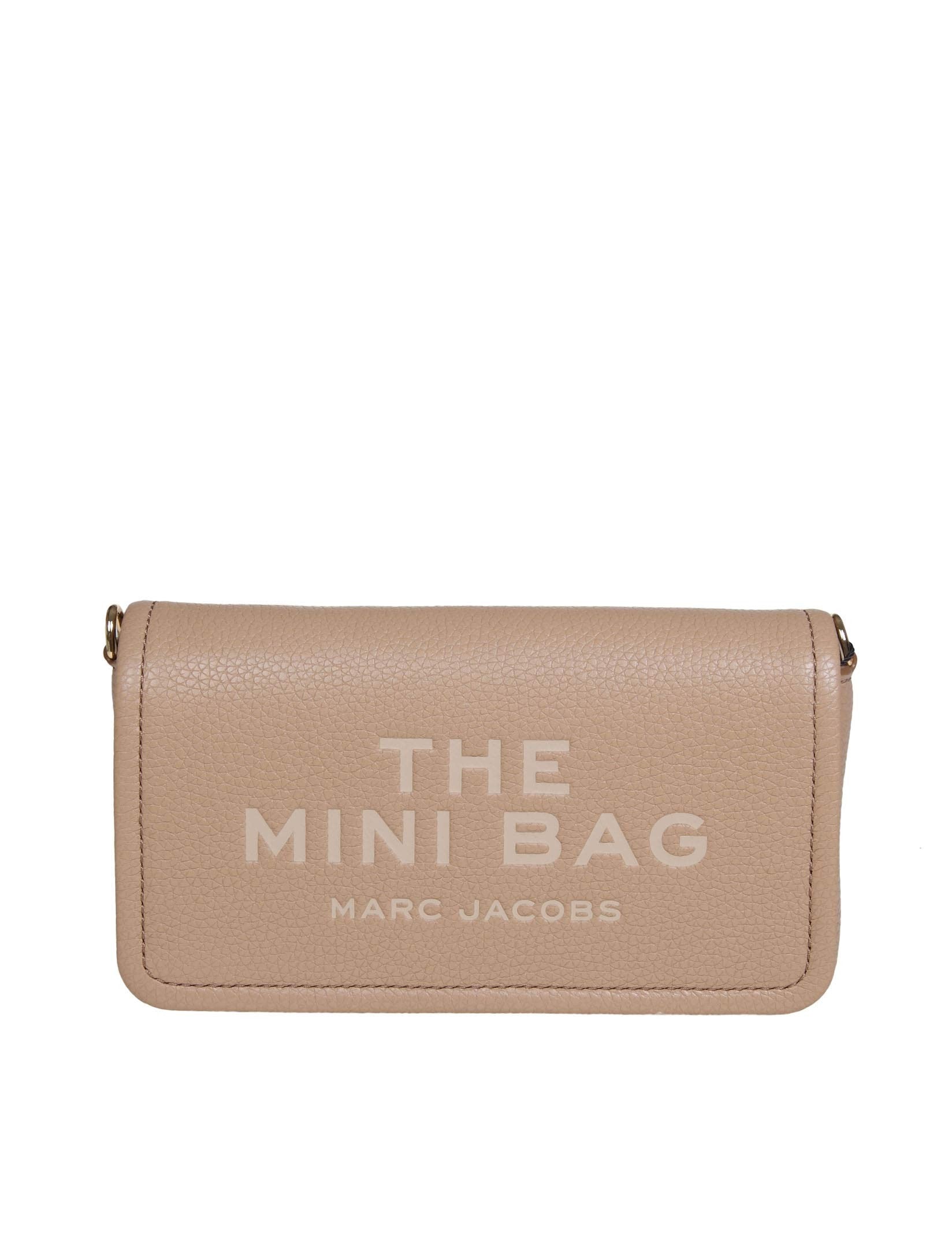 MARC JACOBS THE MINI BAG IN CAMEL COLOR LEATHER
