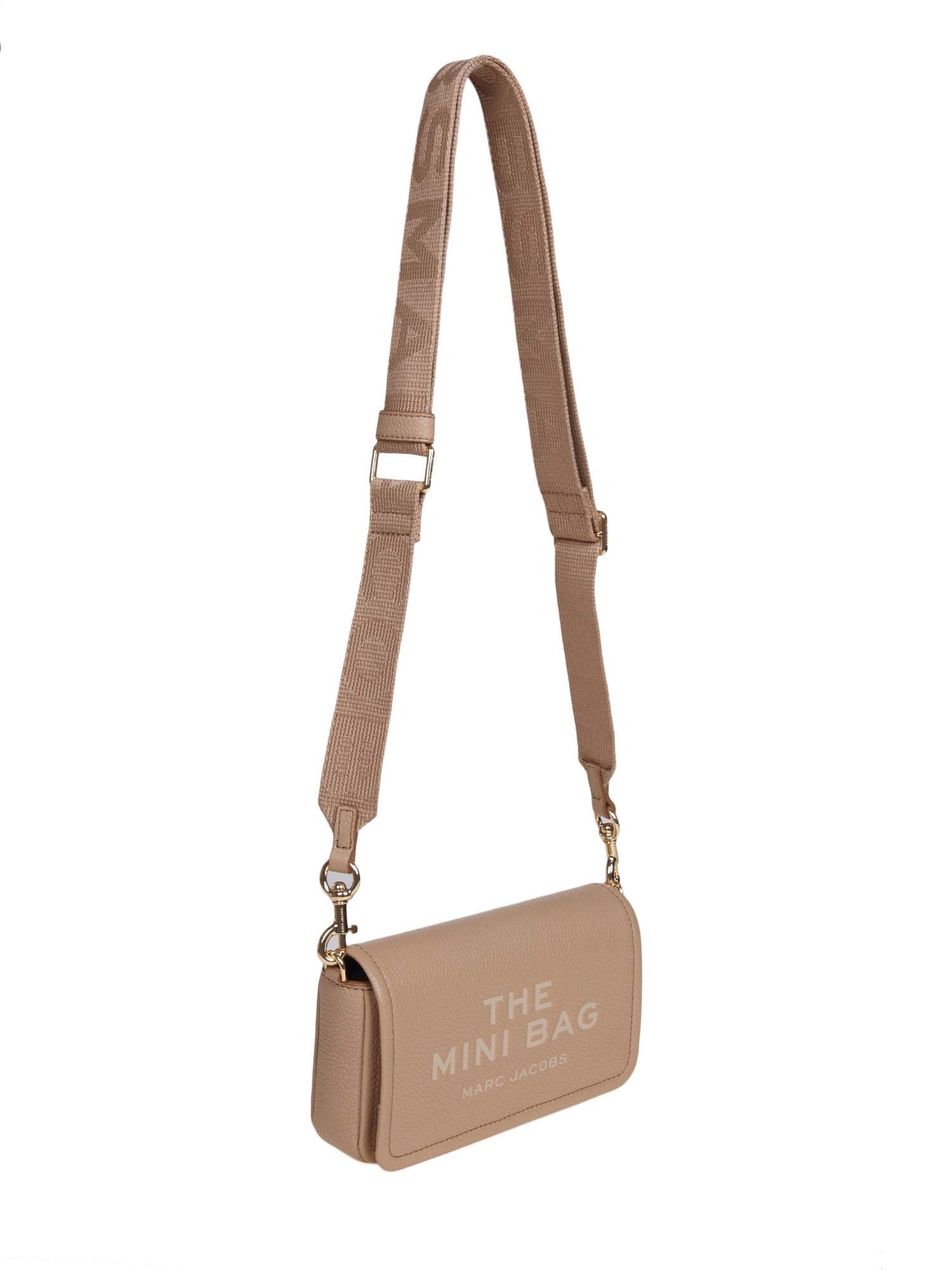 MARC JACOBS THE MINI BAG IN CAMEL COLOR LEATHER