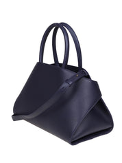 FERRAGAMO HUG TH M HANDBAG IN BLUE LEATHER