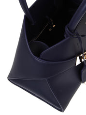 FERRAGAMO HUG TH M HANDBAG IN BLUE LEATHER