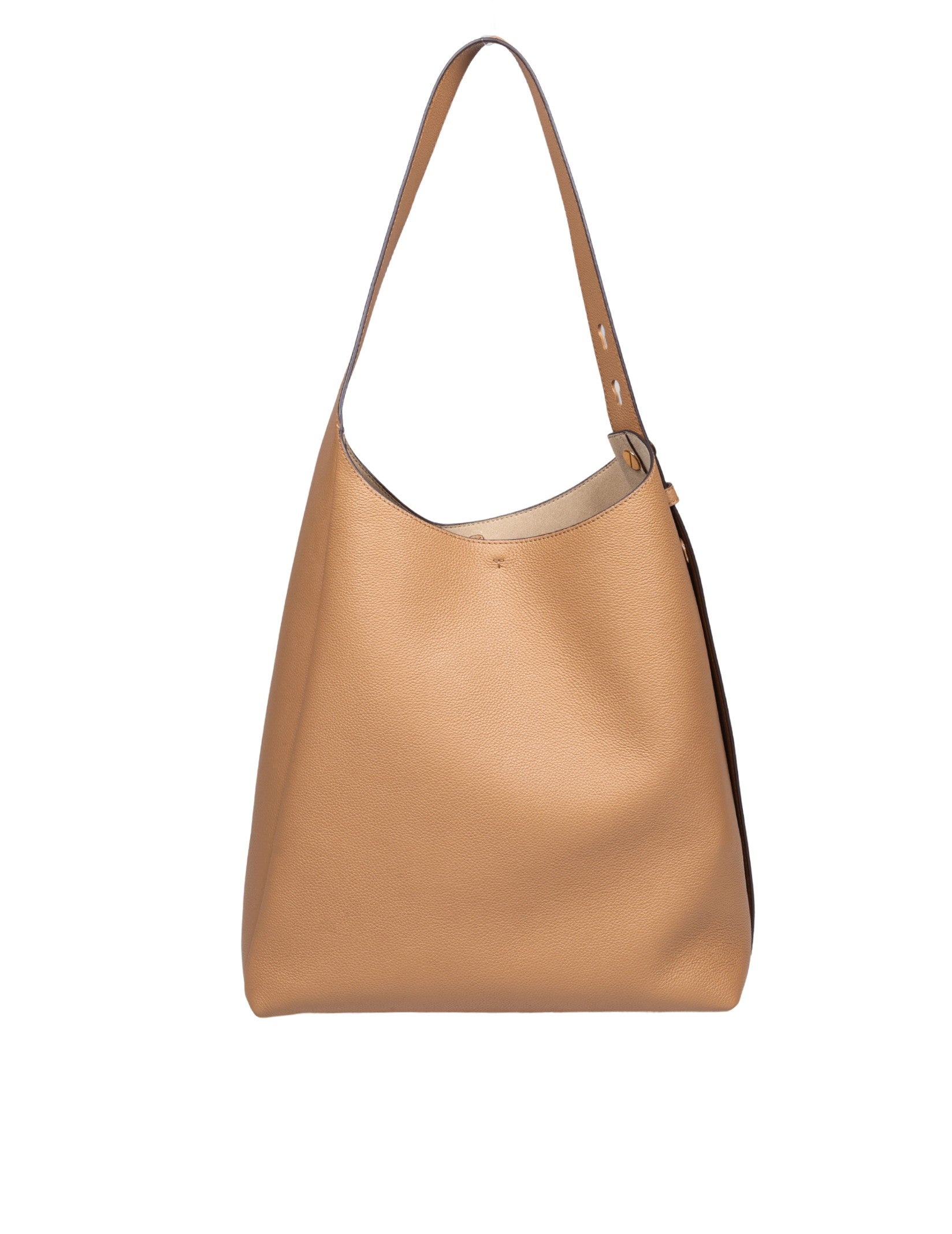 TORY BURCH ROMY HOBO BAG IN TIRAMISU' COLOR LEATHER