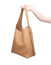 TORY BURCH ROMY HOBO BAG IN TIRAMISU' COLOR LEATHER