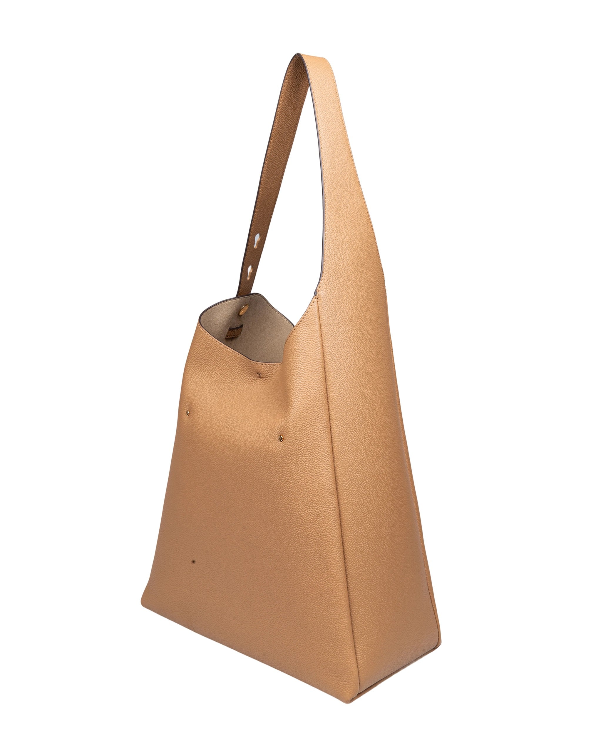 TORY BURCH ROMY HOBO BAG IN TIRAMISU' COLOR LEATHER