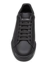 DOLCE & GABBANA SNEAKERS PORTOFINO IN NAPPA COLORE NERO