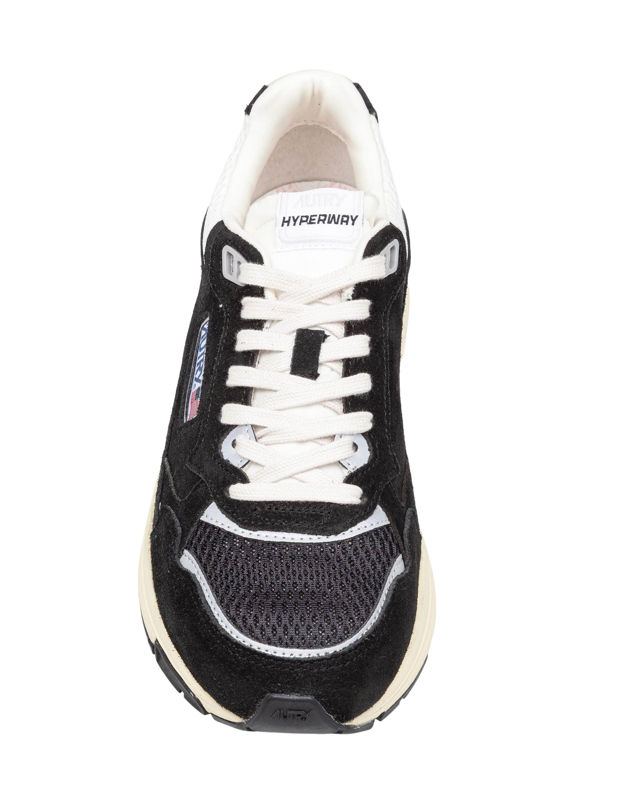 AUTRY SNEAKERS HYPERWAY SUEDE AND MESH SNEAKERS BLACK COLOR