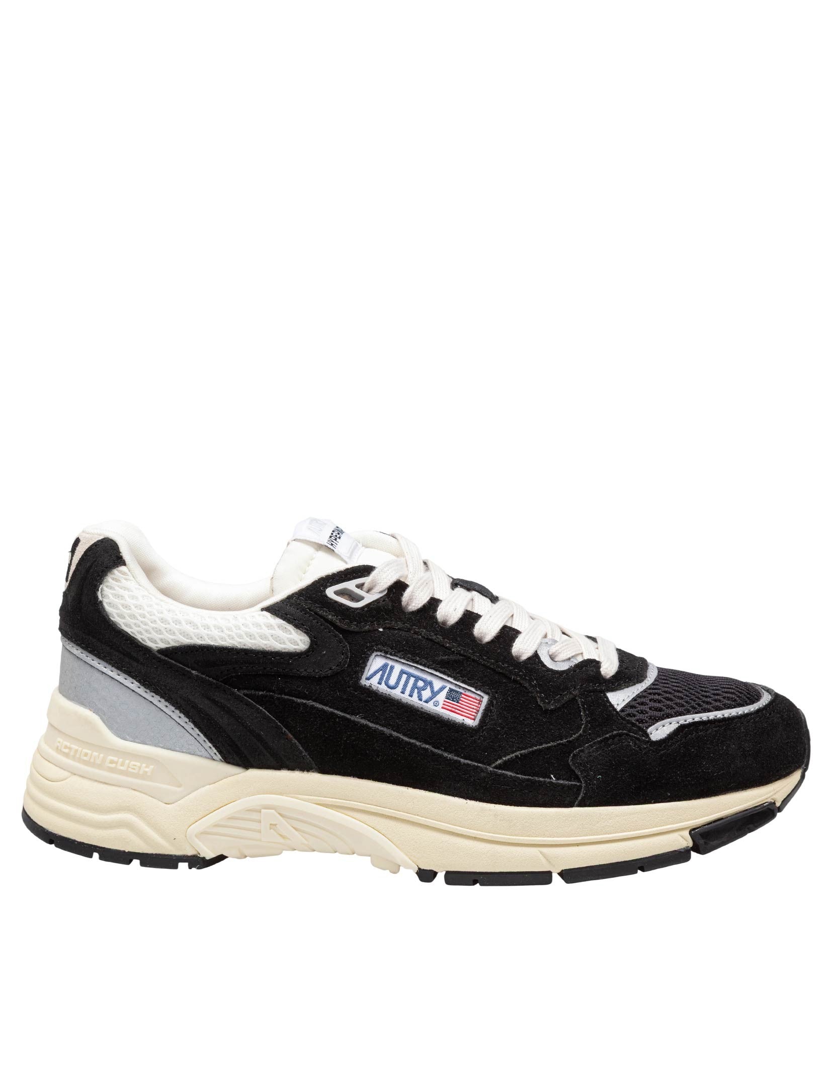 AUTRY SNEAKERS HYPERWAY SUEDE AND MESH SNEAKERS BLACK COLOR