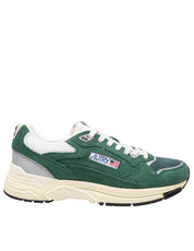 AUTRY SNEAKERS HYPERWAY SUEDE AND MESH SNEAKERS GREEN COLOR