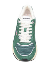 AUTRY SNEAKERS HYPERWAY SUEDE AND MESH SNEAKERS GREEN COLOR