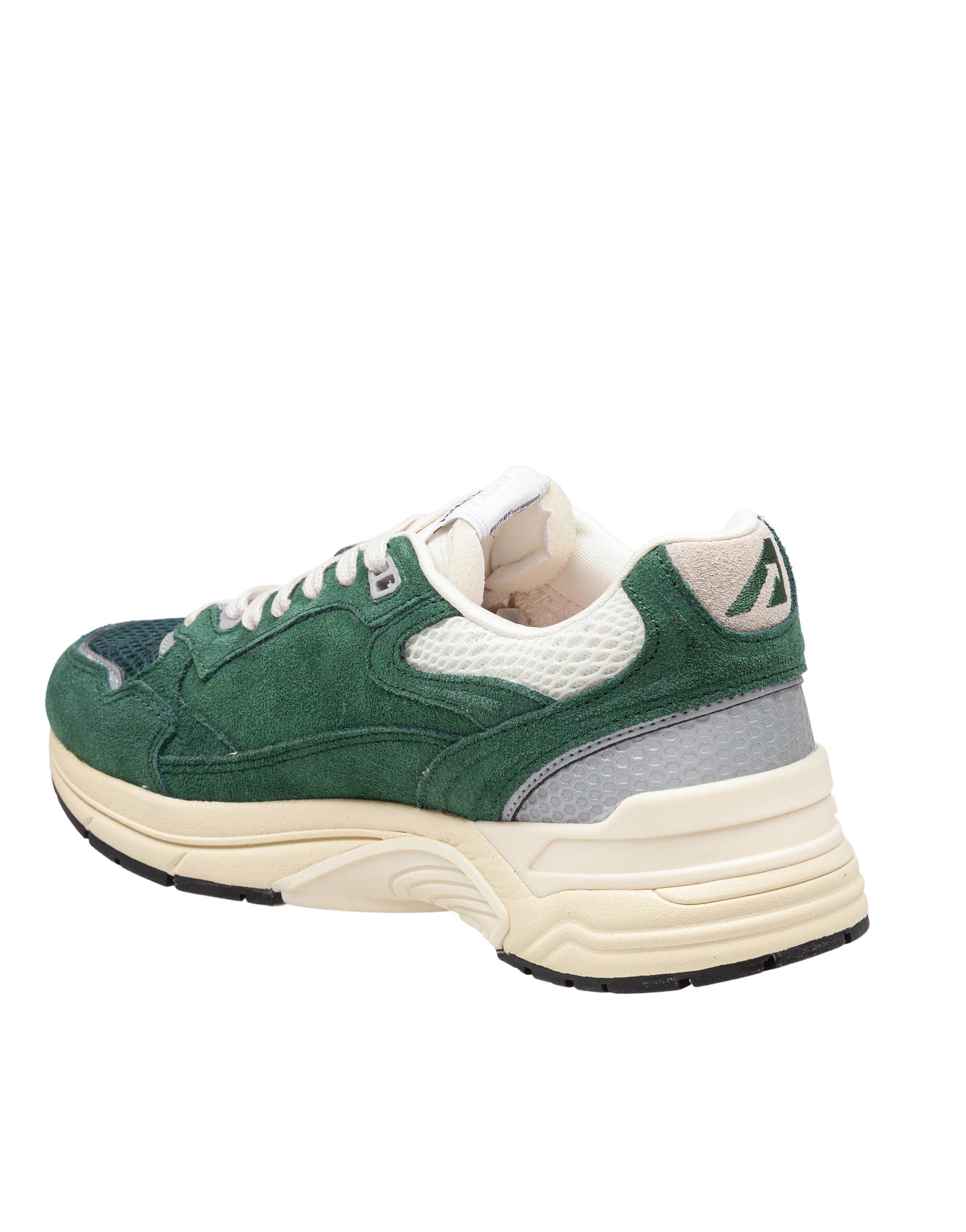 AUTRY SNEAKERS HYPERWAY SUEDE AND MESH SNEAKERS GREEN COLOR