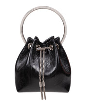 JIMMY CHOO BON BON TZZ PATENT LEATHER BAG COLOR BLACK