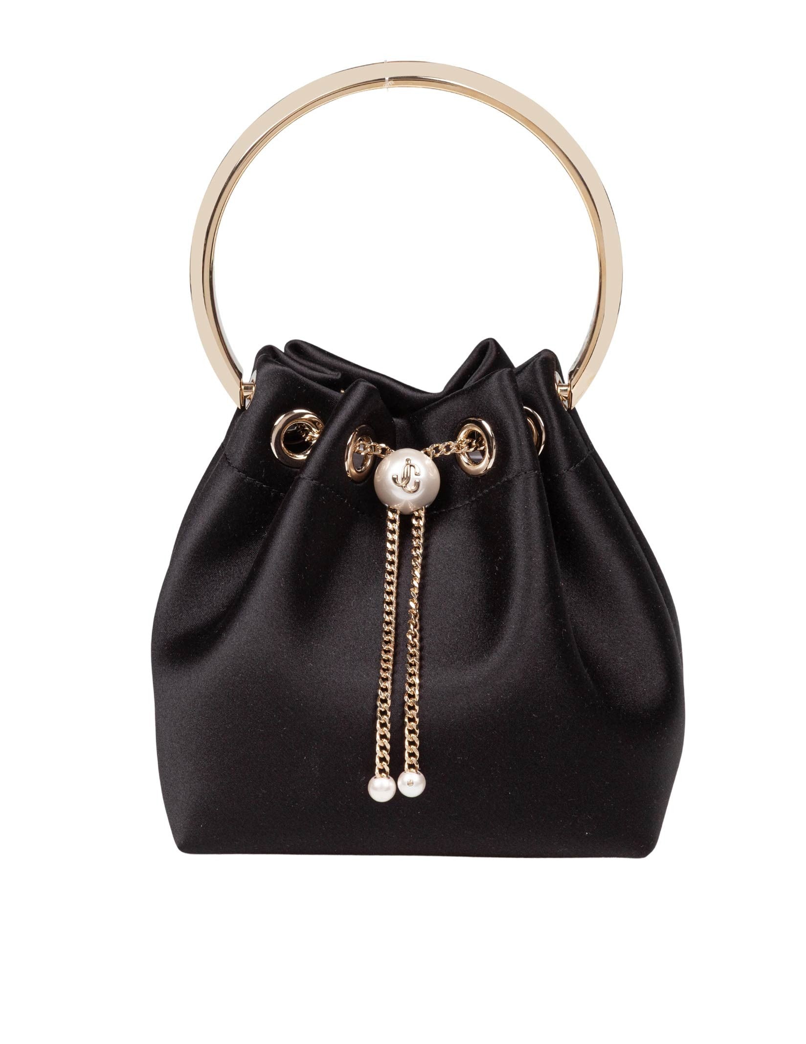 JIMMY CHOO BON BON HBH IN SATIN COLOR BLACK