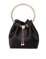 JIMMY CHOO BON BON HBH IN SATIN COLOR BLACK