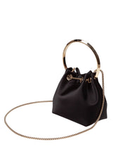 JIMMY CHOO BON BON HBH IN SATIN COLOR BLACK