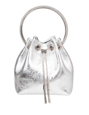 JIMMY CHOO BON BON TZZ IN PELLE METALLIZZATA COLORE SILVER