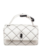 MARC JACOBS THE MINI DUAL SHOULDER IN PELLE TRAPUNTATA COLORE BIANCO E NERO