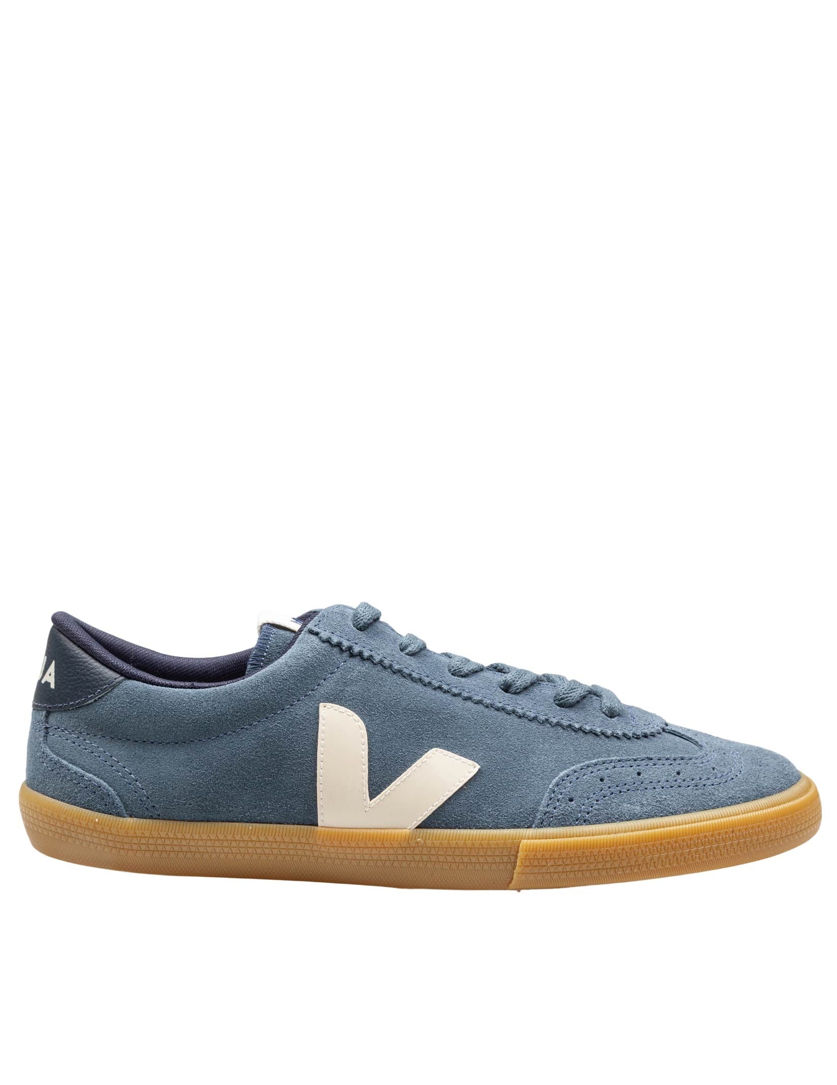 VEJA SNEAKERS VOLLEY IN CAMOSCIO COLORE AZZURRO