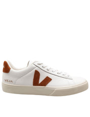 VEJA CAMPO CHROMEFREE IN PELLE COLORE BIANCO/CAMEL