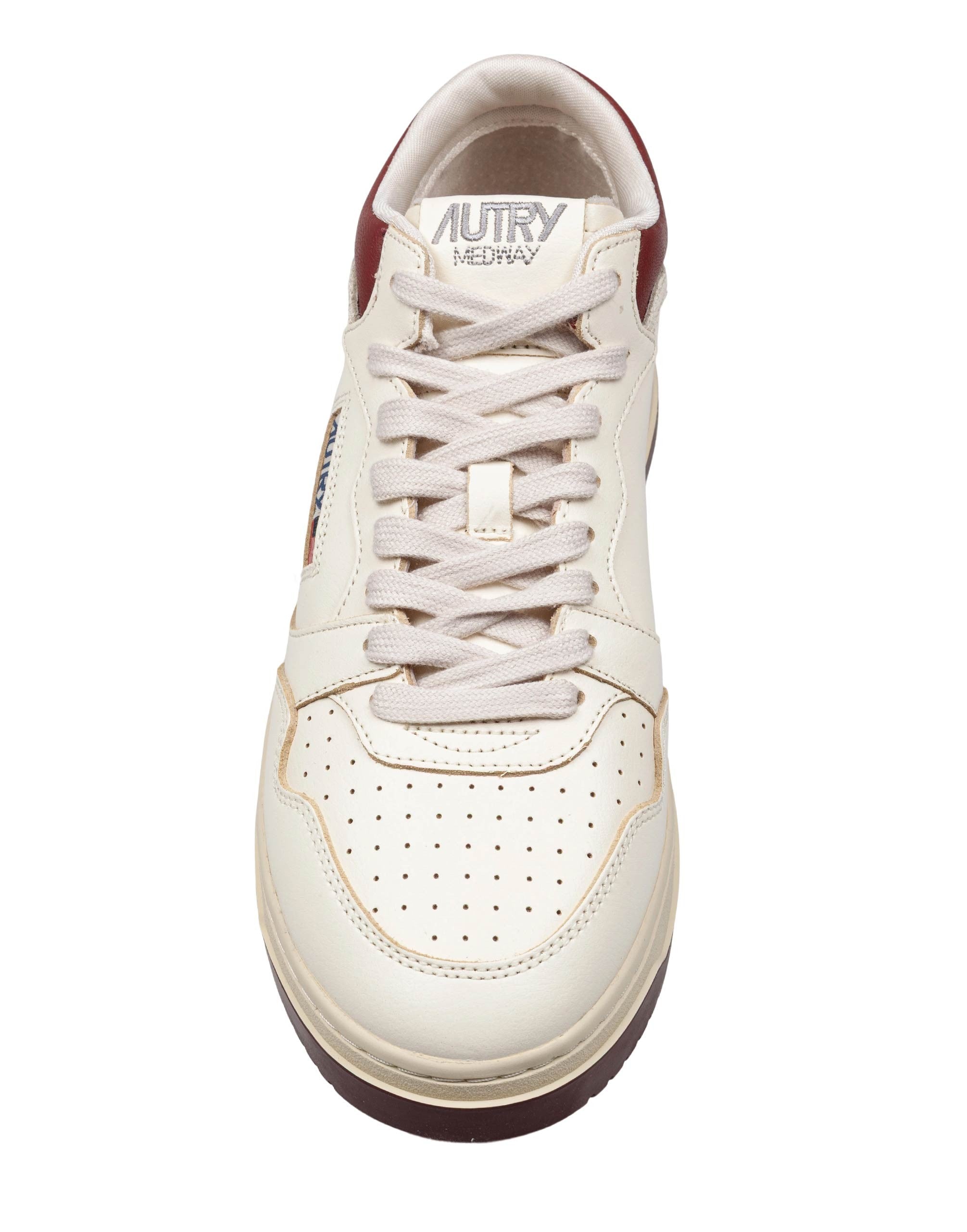 AUTRY SNEAKERS MED-WAY LEATHER SNEAKERS WHITE COLOR