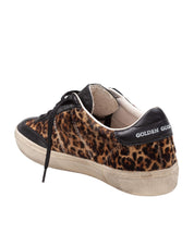 GOLDEN GOOSE SOUL STAR SNEAKERS IN PONYSKIN WITH LEOPARD PRINT