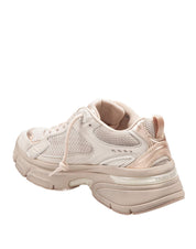 GOLDEN GOOSE LIGHTSTAR LEATHER AND MESH SNEAKERS COLOUR TAUPE