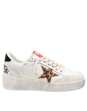 GOLDEN GOOSE SNEAKERS BALL STAR 2 IN WHITE LEATHER WITH PONYSKIN STAR