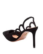 AQUAZZURA DECOLLETE' BOOTIE PUMP 85 IN CAMOSCIO COLORE NERO