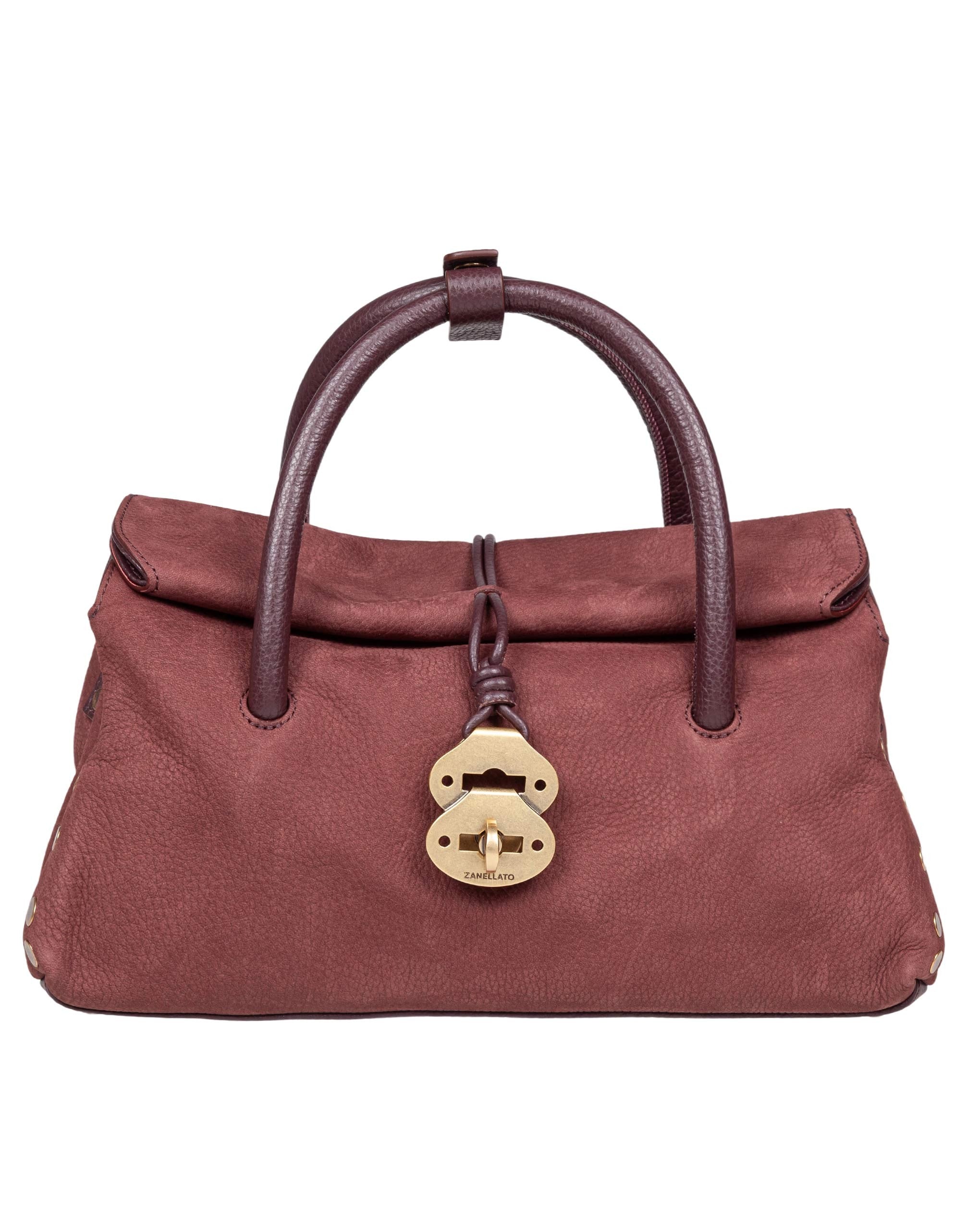 ZANELLATO DOTTA JONES S HANDBAG IN SUEDE COLOR RED BARBERA