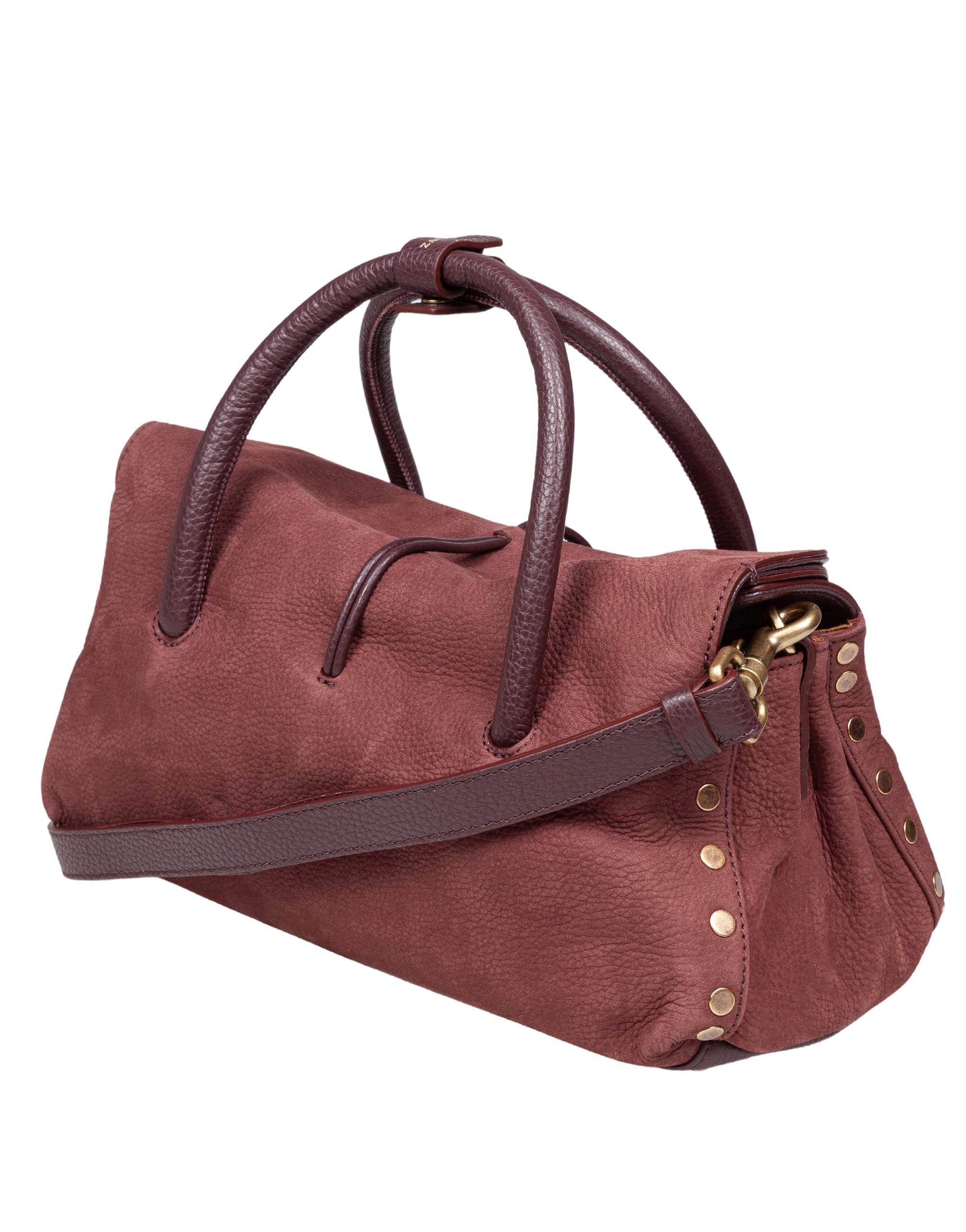ZANELLATO DOTTA JONES S HANDBAG IN SUEDE COLOR RED BARBERA