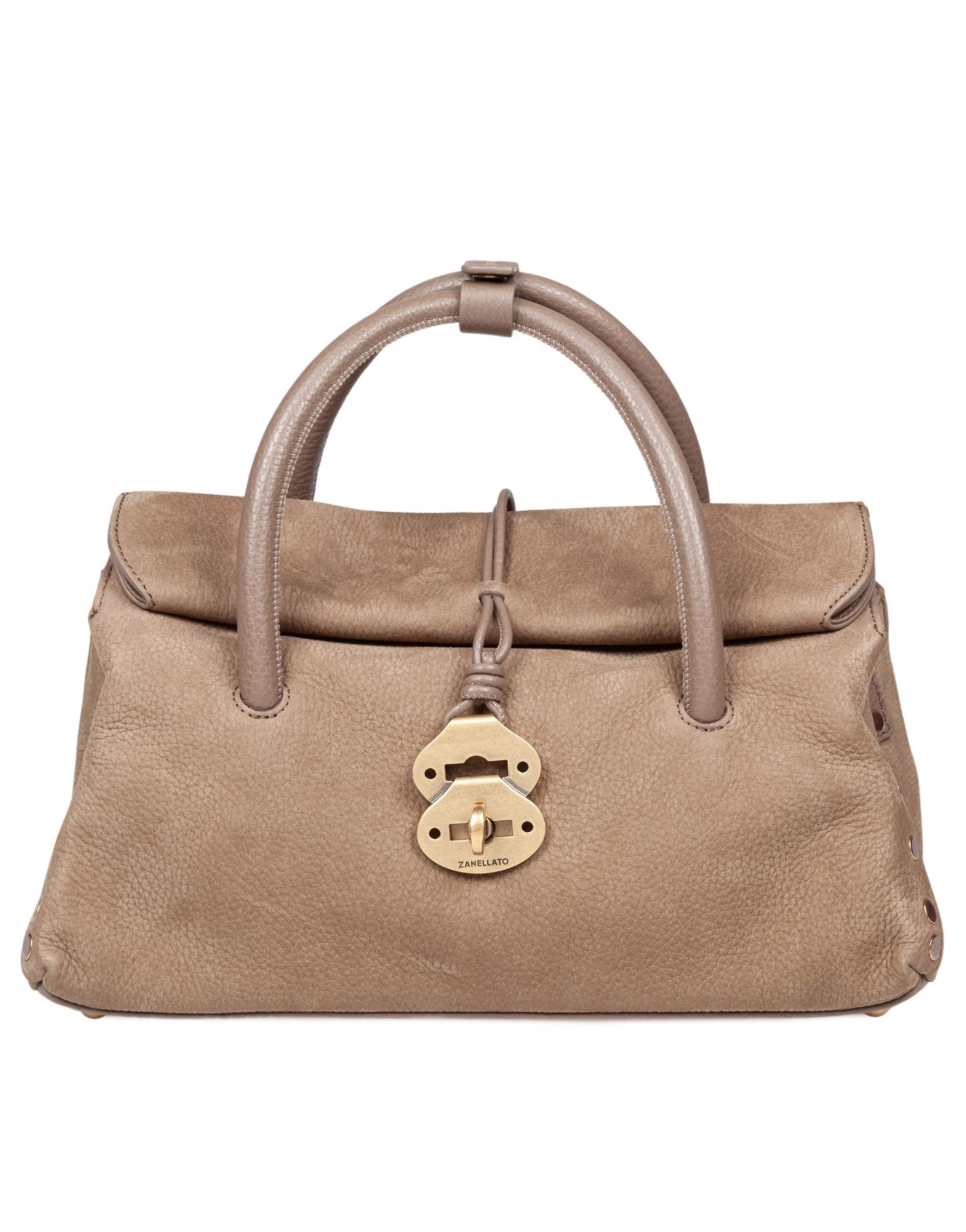 ZANELLATO BORSA A MANO DOTTA  JONES S IN CAMOSCIO COLORE GRAY