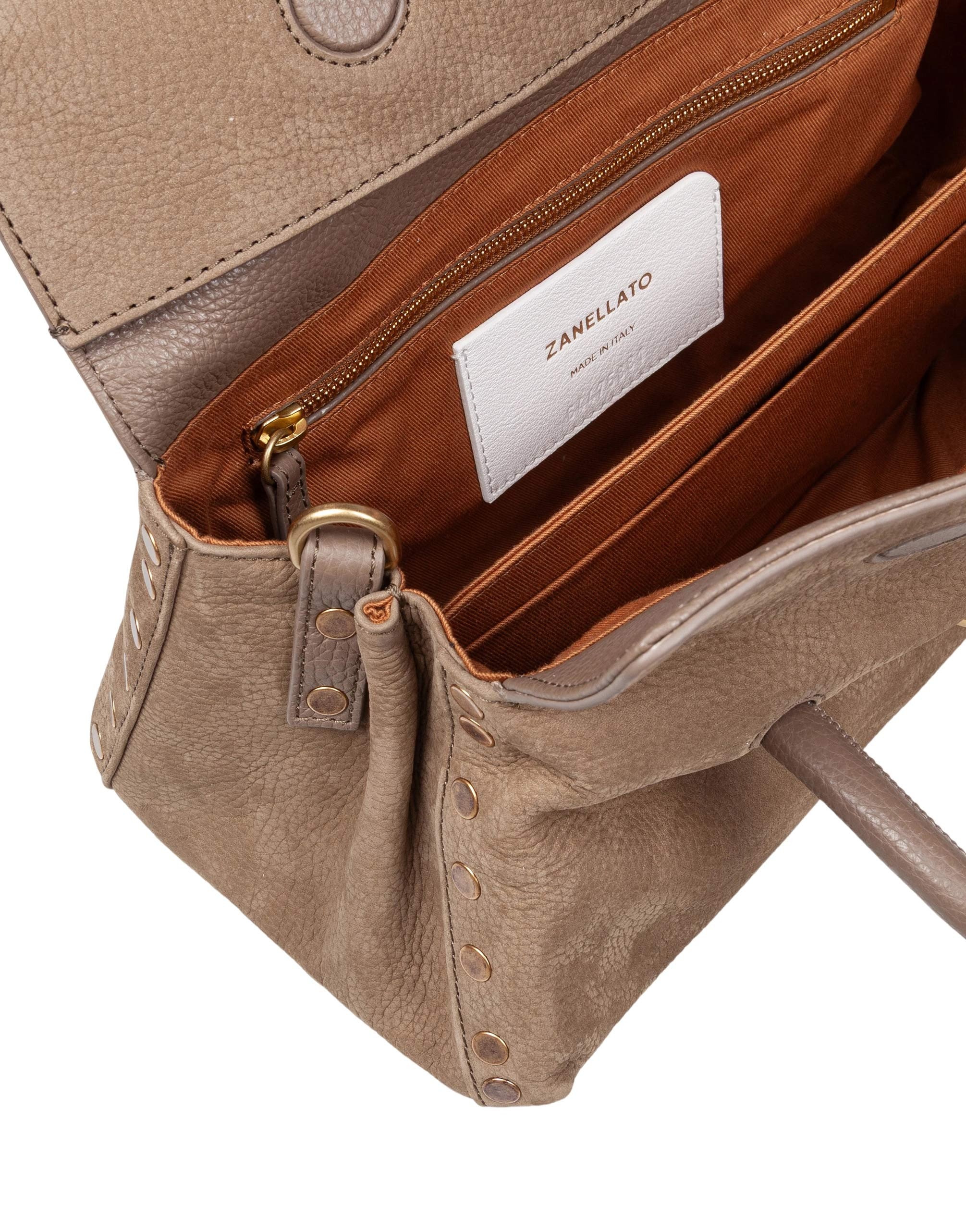 ZANELLATO DOTTA JONES S HANDBAG IN SUEDE COLOR GRAY