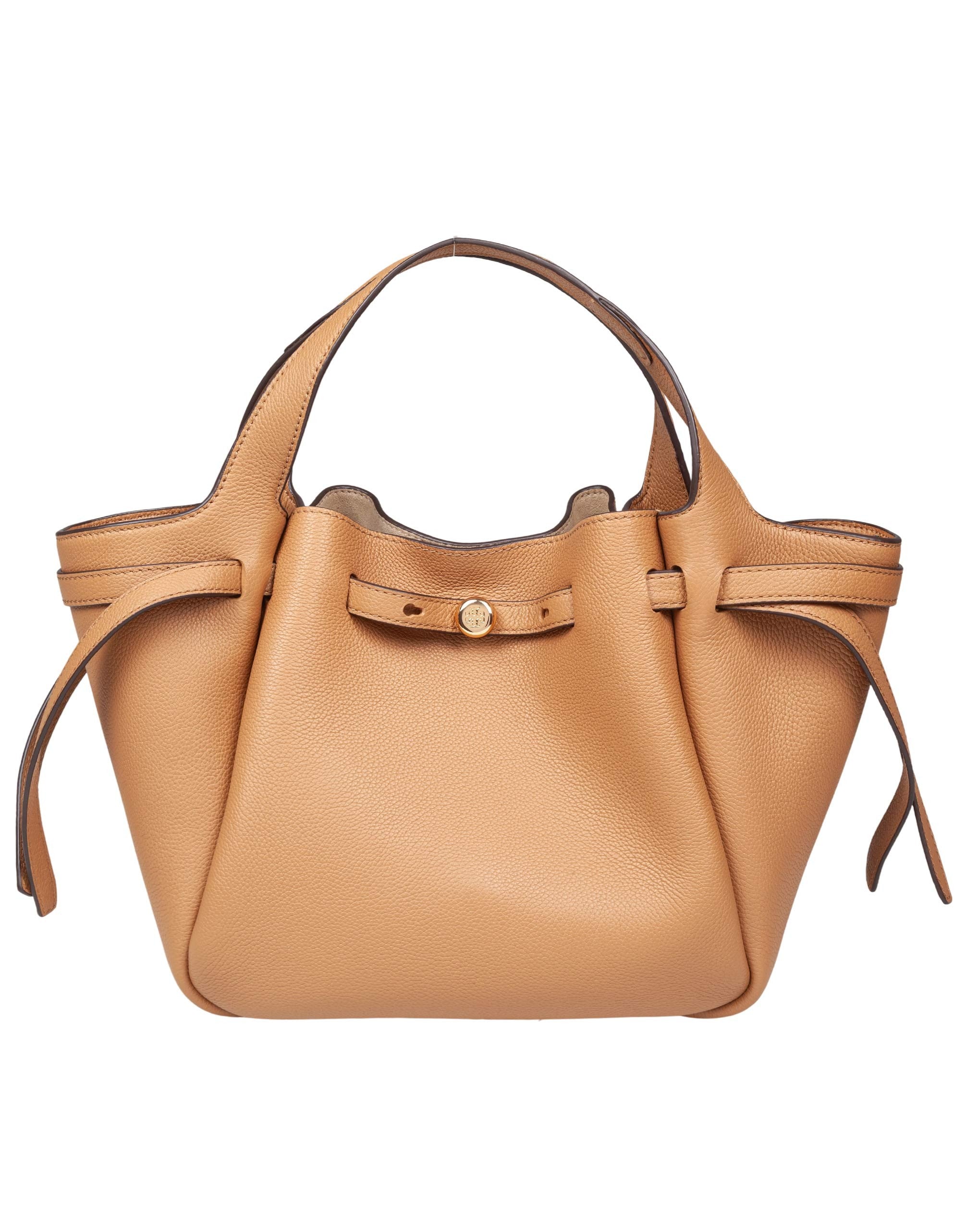 TORY BURCH ROMY TOTE LEATHER HANDBAG COLOR TIRAMISU'