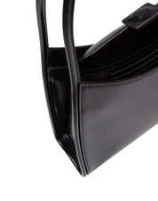 MARC JACOBS THE CLAW CLIP SHOULDER BAG IN BRUSHED LEATHER COLOR BLACK