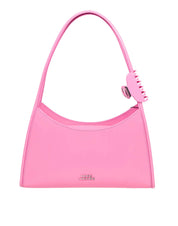 MARC JACOBS THE CLAW CLIP SHOULDER BAG IN BRUSHED LEATHER COLOR PINK