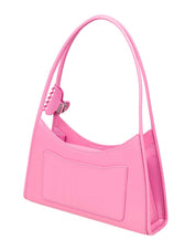 MARC JACOBS THE CLAW CLIP SHOULDER BAG IN BRUSHED LEATHER COLOR PINK