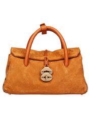 ZANELLATO DOTTA JONES S HANDBAG IN SUEDE COLOR BRAWN BRANDY